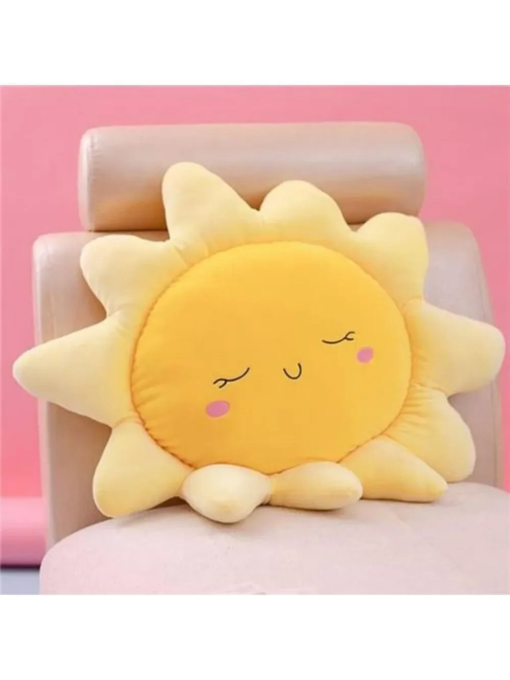 Oversized Sun Floor Pillow Plush Cushion 22 inch Round Throw Pillow for Kids Roo